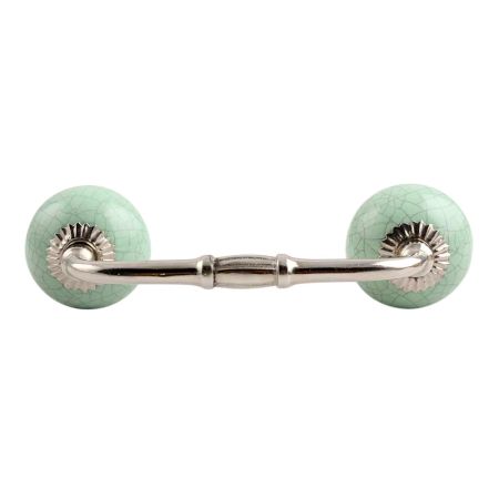 Mint Green Crackle Ceramic Bridge Handle